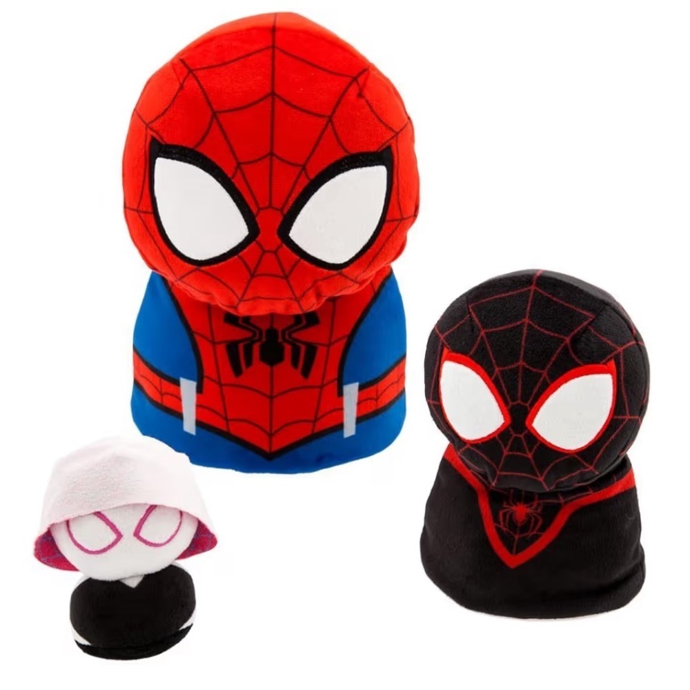 Disney Store Spiderman Nesting Plush Doll Set Ghost Spin Stuffed Toy